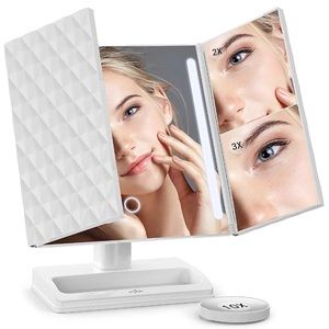 Make up mirror lights up